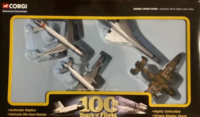 Corgi Showcase CSCA11004 Diecast 4 Models 100 Years Of Flight British Airways - Image 1 of 4