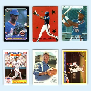 Darryl Strawberry Lot 6 Baseball Cards 1990 Star Platinum New York Mets Set MLB - Picture 1 of 8
