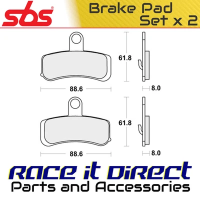 Pastillas de freno delanteras CT V-Twin SBS Harley Dyna 1690 Lowrider FXDL 2015-2017 Foto 1 de 4