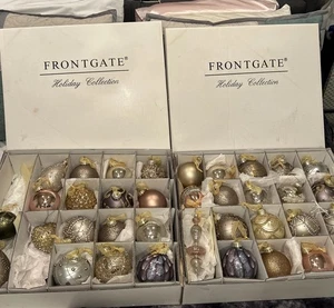 Frontgate Christmas Ornament Collection 36er Set Gold Silber Grau - Bild 1 von 20