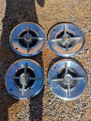 VINTAGE 1957 1958 DODGE LANCER KNIGHT HUBCAPS  WHEEL COVERS CENTER CAPS CLASSIC - Image 1 of 4