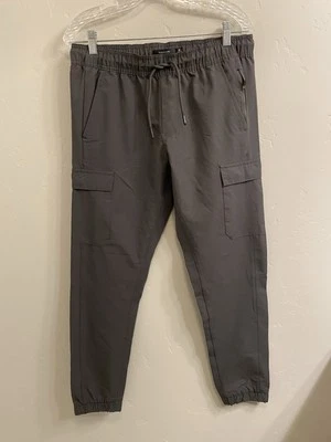 Tahari Women’s Size Medium Gray Cargo Jogger Pants Drawstring - Image 1 of 4