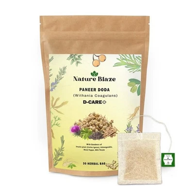 Paneer Doda D-Care Herbal 30 Bolsas de Té, Planta de Insulina, Cardo Mariano, Ashwagandha Foto 1 de 4