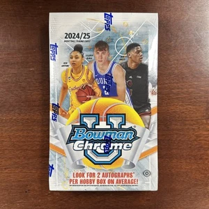 Caja de pasatiempos de baloncesto cromada Bowman University 2024-25 sellada de fábrica - ¡En mano! - Imagen 1 de 3