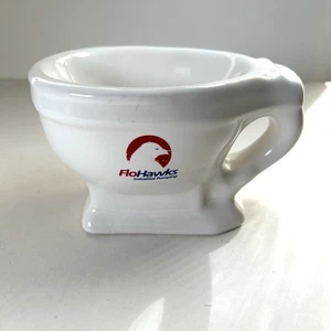 FloHawks Plumbing & Septic White Porcelain Toilet Coffee Mug Cup Funny Humor  - Picture 1 of 6