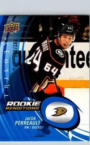 2022-23 Trilogy Rookie Renditions Blue /399 RR-18 Jacob Perreault Anaheim Ducks - Picture 1 of 2