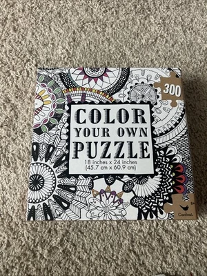 Cardinal Color Your Own Puzzle 300 Pieces Black and White 18 X 24 Inch - Image 1 of 3