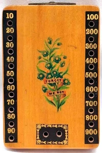 Antiguo puente marcador escocés Mauchline Ware Whist/Bezique - Imagen 1 de 5