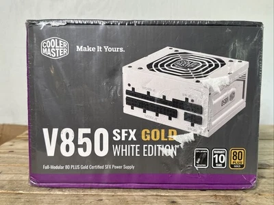 Cooler Master 850W 80 Plus Gold Power Supply SFX Gold White Edition Fully Mod... - Image 1 of 4