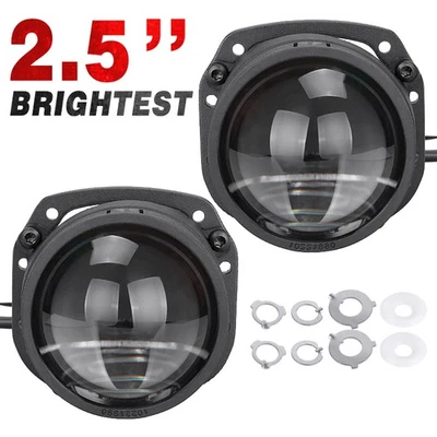 2.5" Bi LED Projector Lens High Low Beam Car Headlights Retrofit H4 H7 9005 9006 - Image 1 of 4