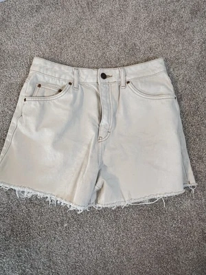 Pantalones cortos de mezclilla Topshop para mujer línea A crema talla 8 EE. UU. Foto 1 de 4