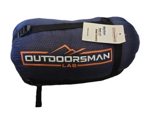 Outdoorsman Labs Blue Sleeping Bag For Adults & Kids- 3 Seasons Compact 73”x 32” - Picture 1 of 5