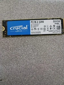 Crucial 500GB P1 M.2 2280 PCIe Gen 3 NVMe Solid State Drive SSD CT500P1SSD8 - Picture 1 of 2