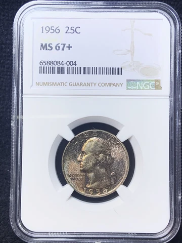 1956 Washington Quarter NGC MS67+ - EXQUISITE TONING! Cover