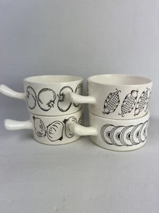 Set/4 Vintage MCM Vegetable Soup Bowls Set - Picture 1 of 8