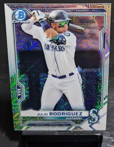 2021 Bowman Chrome Mojo Refractor Julio Rodriguez #BCP-86 Mariners - Picture 1 of 2