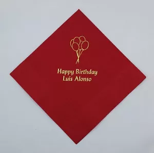 250 custom personalized cocktail napkins wedding graduation birthday bridal - Picture 1 of 9