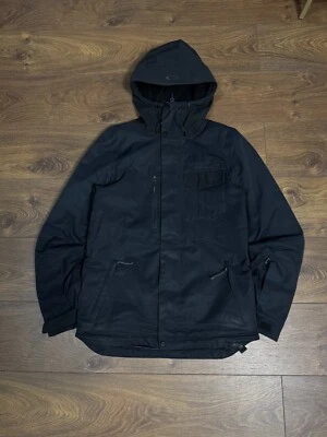 Oakley Mens Hooded Loose Fit Y2K Insulated Snowboard Technical Jacket Sz M Black - Image 1 of 4