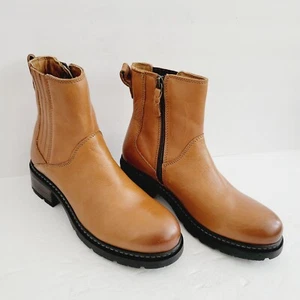 SoftWalk Novato Brown Leather Ankle Bootie Size 8  - Picture 1 of 8