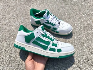 Amiri White Green Leather Skel Low Top Sneakers US 9 |UK 8 |EUR 42 - Bild 1 von 16