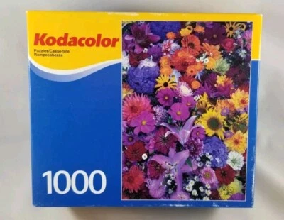 Kodacolor Flowers Galore Jigsaw Puzzle 1000 Piece Kodak Rose Art New - Image 1 of 4