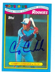Casey Candaele autographed Baseball Card (Expos) 1988 Topps Toys R Us Rookies #7