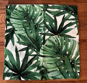 Tropical/Nature Monstera Watercolor Print Throw Pillow- Choice Palm Leaf Or bike - Picture 1 of 4