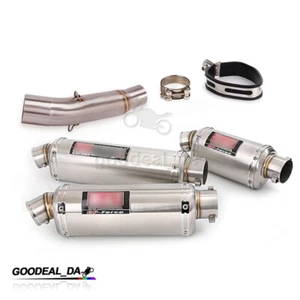 For Honda CBR300R 2020-2022 CB300R CB250R Exhaust Mid Link Pipe + Muffler Baffle - Picture 1 of 11