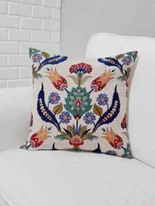 Elegant Vintage Cozy Floral Farmhouse Woven Tapestry Throw Cushion Pillow Covers - Picture 1 of 4