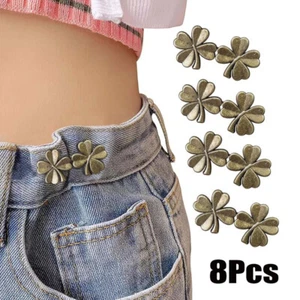 4Pcs Tighten Waist Button for Skirt Pant Jeans Adjustable Button Waist Clip Pin - Picture 1 of 22