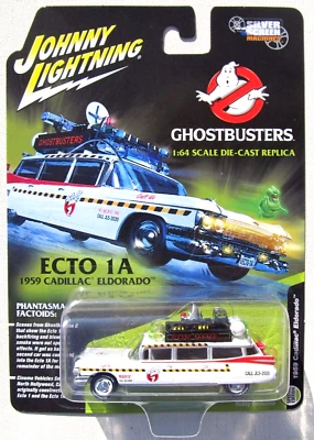 JOHNNY LIGHTNING 2017 GHOSTBUSTERS ECTO-1A 1959 CADILLAC SILVER SCREEN MACHINES - Image 1 of 4