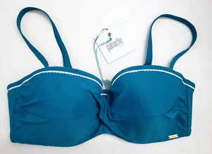 Panache Women's Swim Twist Bra Bandeau Pretty Lagoon Size 38D Anya Voyage NWT *L - Picture 1 of 8