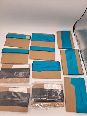 LOT of (12) Black & Blue Satin Ribbon Pieces.  - Image 1 of 4