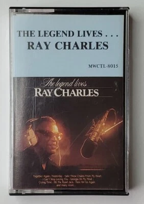 The Legend Lives Ray Charles Cassette Tape Audio Music Popular Hit Songs  Foto 1 de 4