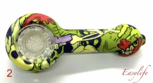  PIPA PARA FUMAR SILICONA CON TAZÓN DE VIDRIO VENDEDOR DE EE. UU. ENVÍO EL MISMO DÍA - Imagen 1 de 6