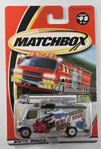 2000 Matchbox #98 On The Road Again Series #98 TV News Truck Silver w/ 2000 Logo - Picture 1 of 6