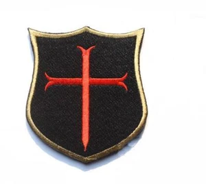 Crusader Kreuz Templer Ritter Gestickte Klettverschluss Flecken Patch - Bild 1 von 4