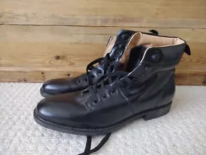 London Underground Black Leather boots UK 11 VGC - Picture 1 of 10
