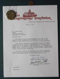 Springfield Illinois 1970 Old State Capitolio Constitucional Conjunto de fichas - - Imagen 1 de 1