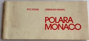 1972 Dodge Polara Monaco Operator’s Manual Dodge Chrysler Owner guide book Car - Picture 1 of 3