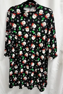 Jollidays Long Sleeve Mock Neck Dress Women's Size Large Santa Candy Canes - Picture 1 of 7