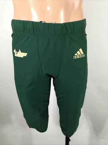 ADIDAS USF STINGER FOOTBALL PANTS GREEN ATHLETIC SOUTH FLORIDA BULLS Offical L Cover