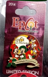 Offizielle Disney Pin-Neu/Karte - 2014 Epcot Kerzenlicht Prozession LE - Bild 1 von 1