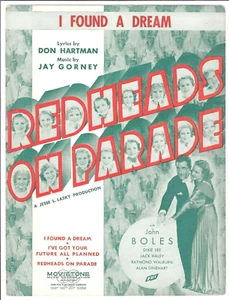 JOHN BOLES Sheet Music I FOUND A DREAM from REDHEADS ON PARADE 1935 Jay Gorney - Picture 1 of 5