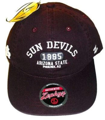 Arizona State Sun Devils University 1885 Logo Mens Strapback hat cap New Ncaa  - Image 1 of 4