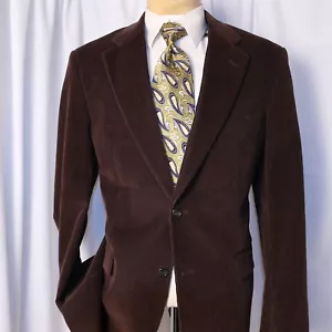 BROOKS BROTHERS New Brown Corduroy 2 Buttons Men Sports Jacket Coat Size 42 R - Picture 1 of 9