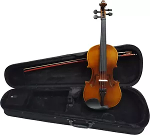 RETRO OPTIK 4/4 GEIGEN SET VIOLINE IM SET NATUR KOFFER BOGEN 4 FEINSTIMMER KOLOF - Bild 1 von 2