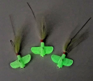 3 Glow Northland John Peterson's 3/4 oz Lite Air-plane Jigs Wide Blade - Picture 1 of 4
