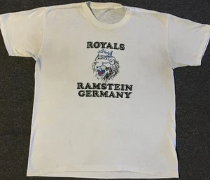 Vtg 80s Ramstein Germany Air Base Faded Distress Shirt S Military School Grunge - Picture 1 of 22