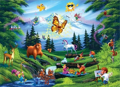 Bob Ross This Is Happy Place 1000 Piece Jigsaw Puzzle - Image 1 of 4
